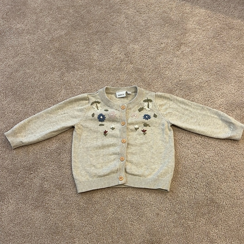 Baby Cardigan Grey Size 9-12 months